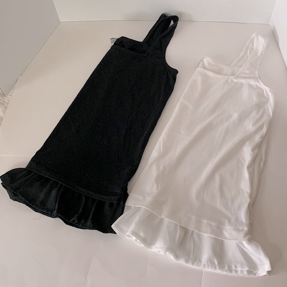 J. Crew square neck tops BUNDLE 🔥Deal w/sheer ruffle bottom , black & off white